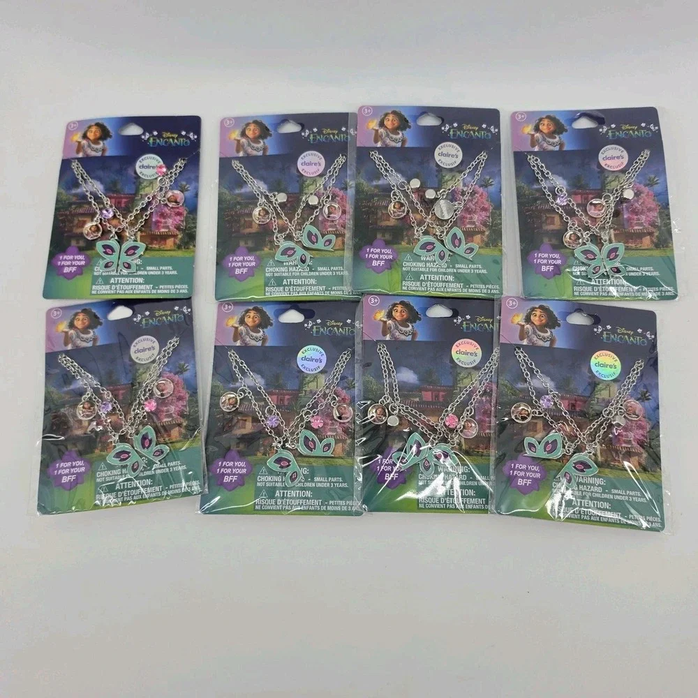 Disney Encanto Butterfly BFF Necklace Set Lot of 8 Party Favors Claires NEW